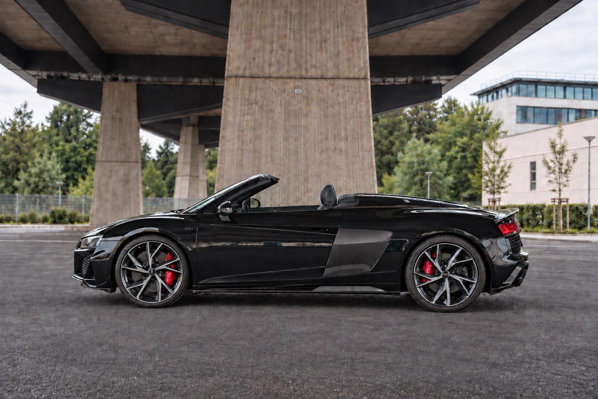 Audi R8 Spyder in der Seitenansicht